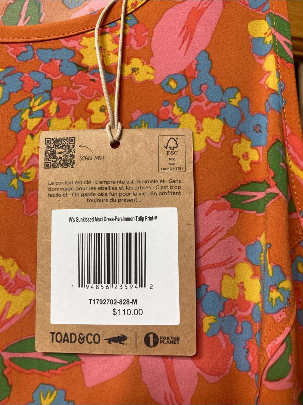 Toad & Co Coral-Pink Floral High-Low Maxi Dress NWT M - Picture 4 of 9